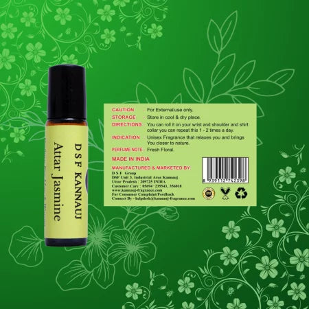 Long-Lasting Natural Jasmine Attar Perfume Bottle